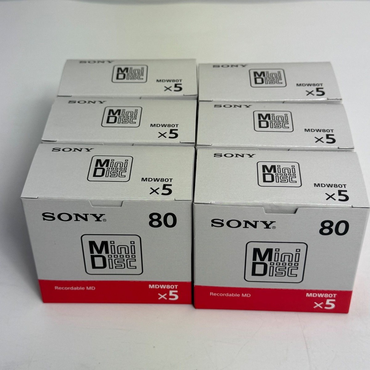 SONY MDW80T　　Mini Disc MDW80T Lot 30 Disc Sony MD Minidisc 80 Minutes Recordable Blank