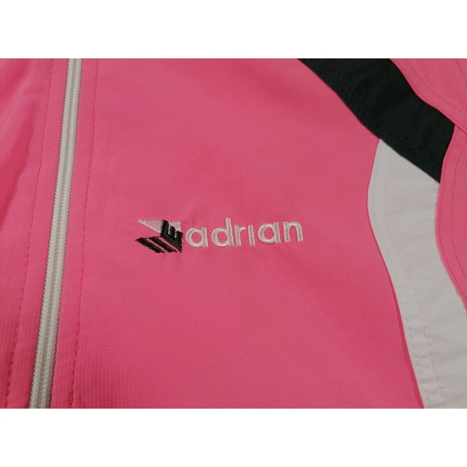 Adrian Sportswear Jacket Pink Size Small Lined Full Zip Vintage 90s Festivals - Image 4 of 4