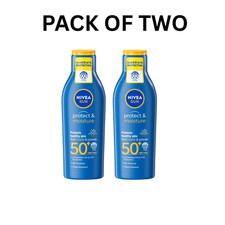 NIVEA SUN Lotion Protect & Moisture SPF50+ | Immediate Protection | 2 x 200ml 32.25 per litre