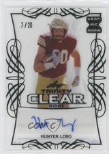 2021 Leaf Trinity Clear Auto Green Foil 7/20 Hunter Long #CA-HL1 Auto 9r9