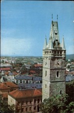 Clock Tower Baia Mare Romania vintage postcard s217