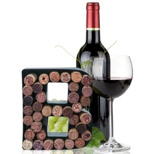 Metal Letter Wine Cork Keepsake Saver & Holder Monogram w/Free Wall Mount Kit...