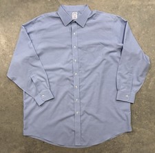 Brooks Brothers Classic Non-Iron Dress Shirt Light Blue 18.5 34 Supima Cotton