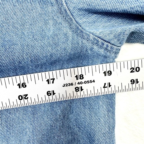 Republic Denim Dress Womens Small Blue Button Duster Minimal Artsy Lagenlook - Picture 8 of 9