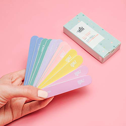 Professional Mini Nail File – 12 Stylish - Practical Fingernail File Pack for 