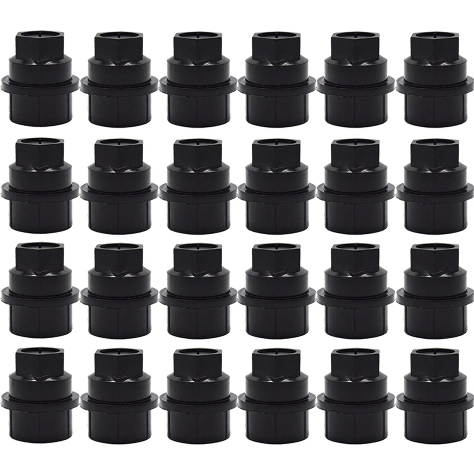 24X Tapas cubiertas de tuercas negras para camioneta Chevy Gmc Silverado 1500 2500 tamaño completo Foto 2 de 4