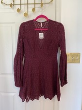 free people Lace Dress Wine Red Size 2