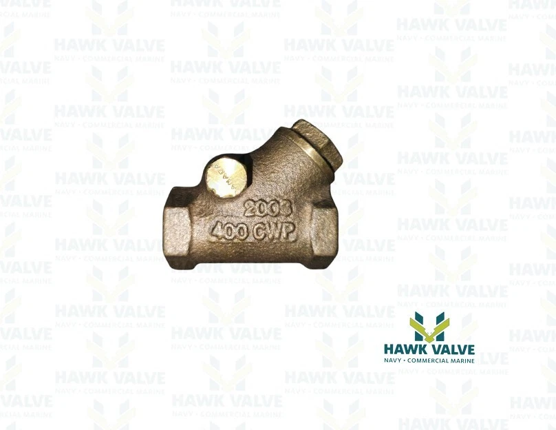 1/4" BRONZE 200 / 400 THREADED Y-PATTERN SWING CHECK VALVE -  CRANE FIG.36 - Image 3 of 4