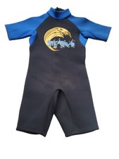 Stearns Short Sleeve Surfing Wetsuit Blue Back Zipper Children Size Small