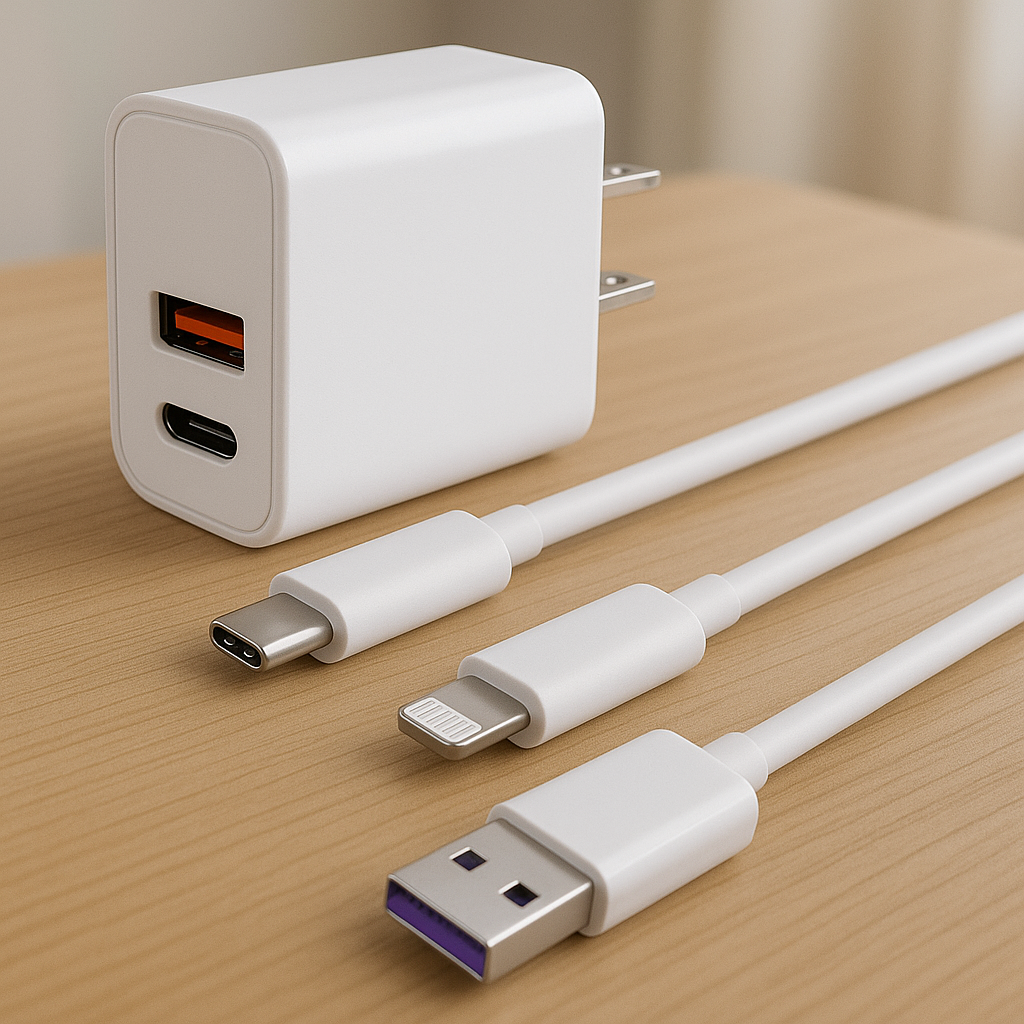 MFi-Certified USB C Charger Block with iPhone Lightning Cable for Fast Charging  -image