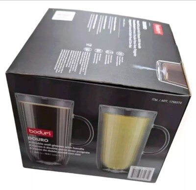 Bodum Douro 4 Double Wall Glasses With Handle
