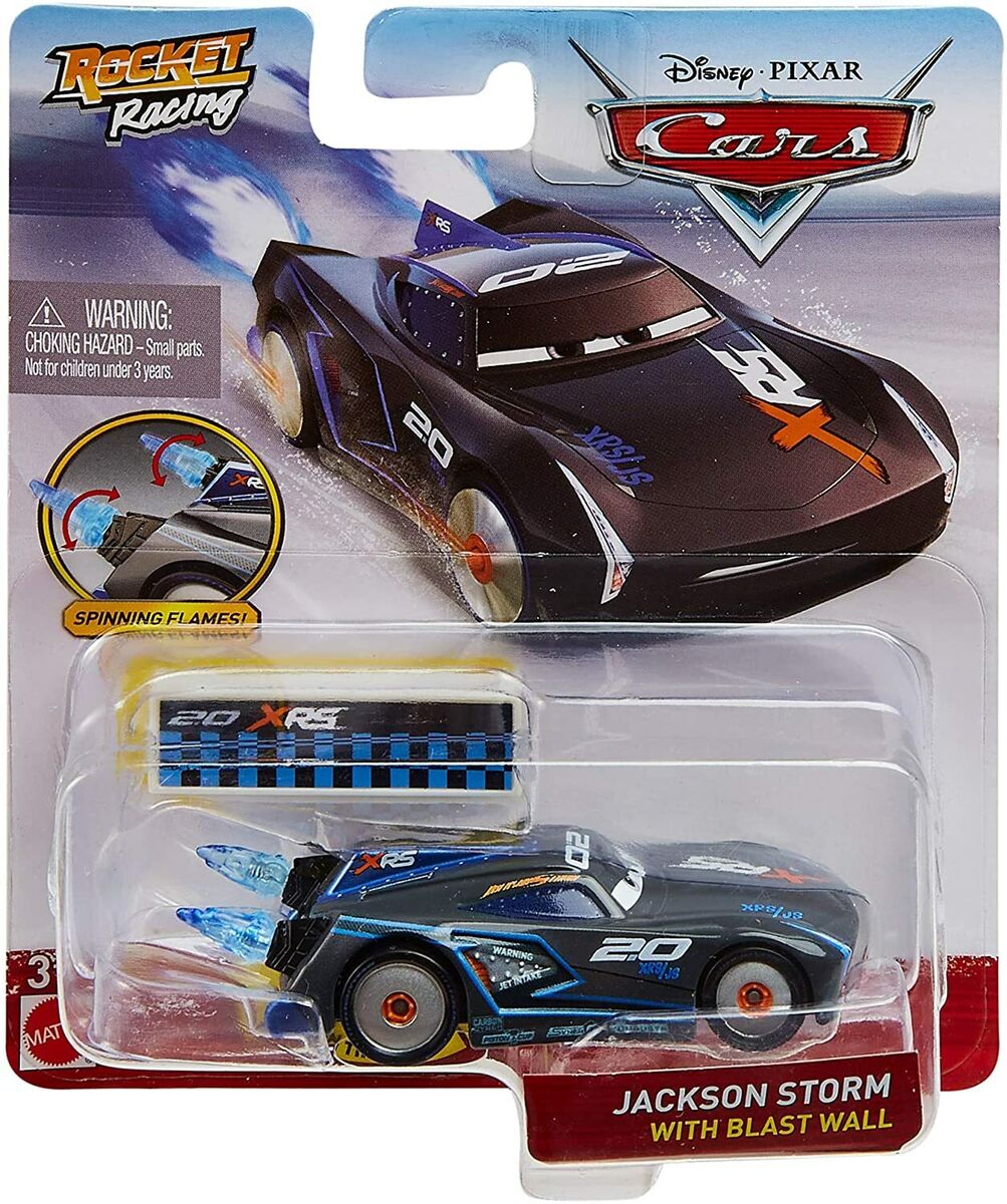 Disney and Pixar Cars XRS Rocket Racing Lightning McQueen with Spinning  Flames 