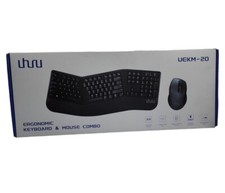 Uhuru UEKM-20 Wireless Ergonomic Keyboard Mouse Combo New Open Box Complete