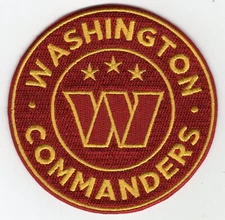 Washington Commanders 3.5" Iron On Embroidered Patch Free Tracking!