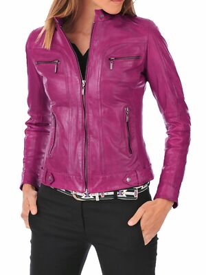 soft pink leather jacket