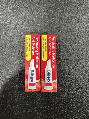 2X Blistex Medicated Lip Ointments 0.21 Oz Ea Heal Dry Cold Sores Chapped Lips