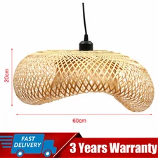 Bamboo Weave Handmade Pendant Lighting modern Chandelier Ceiling Lamp Fixture CE