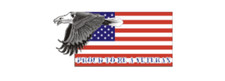 4" us military eagle flying flag proud veteran bumper sticker decal usa made