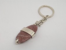 925 SILVER and NATURAL JASPER KEYCHAIN - HARD STONE - key breeze -