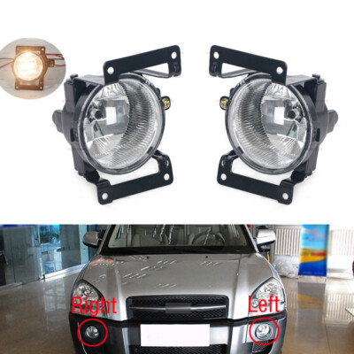 For Hyundai Tucson 2005-2009 Front Bumper Fog Light Fog Lamp with Bulb 1 Pair