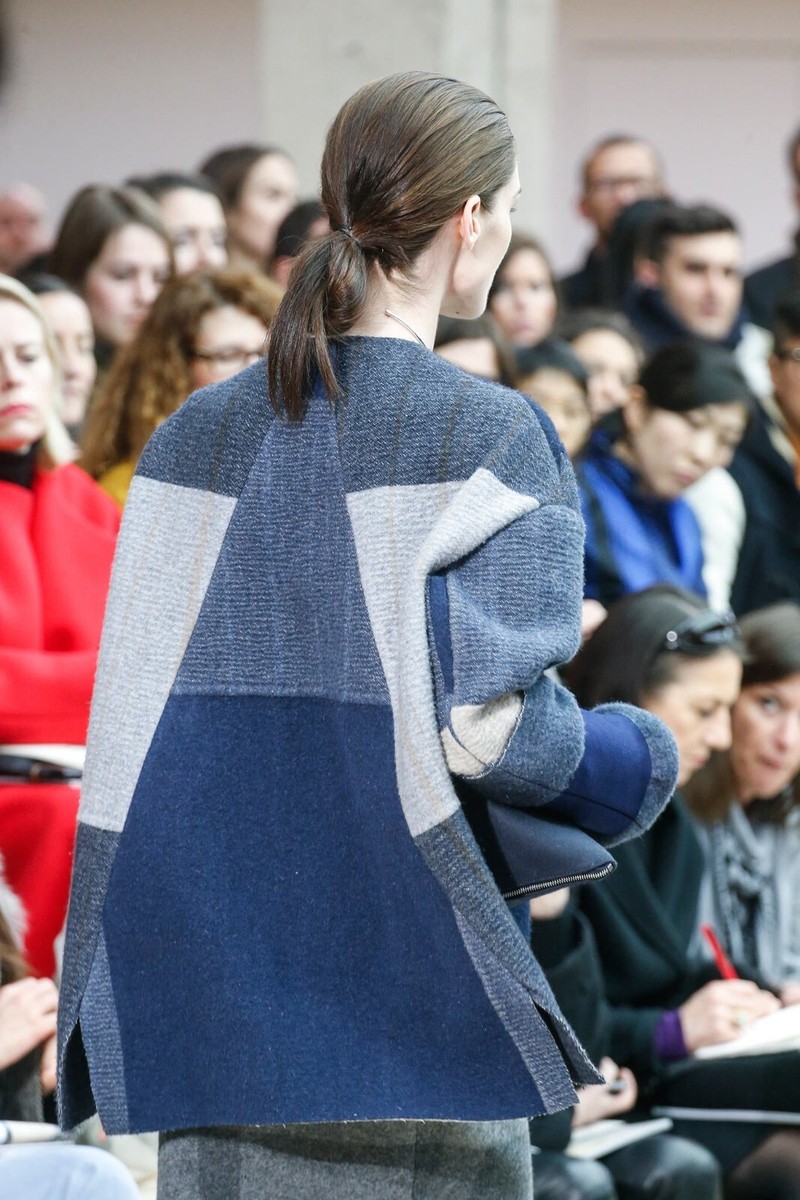 CÉLINE Old Celine Fall 2013 Grey Gray Wool Flannel Plaid Skirt