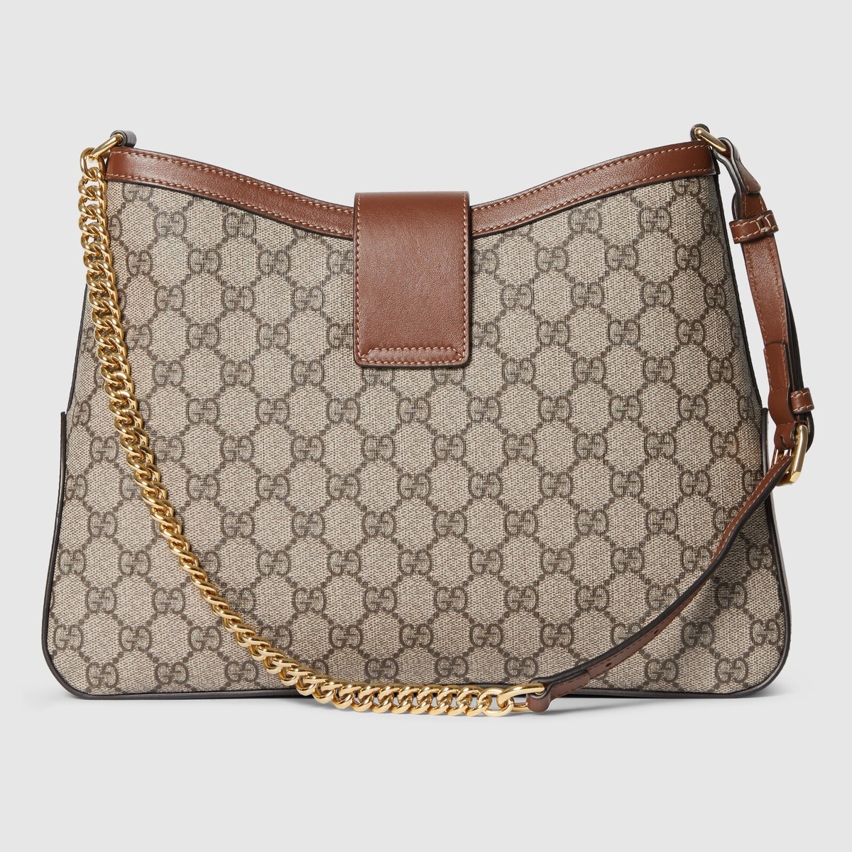 GUCCI Padlock GG Large $2600 Brown Leather Shoulder Bag New And