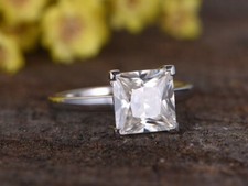 vintage Princess cut Wedding Promiss Prapose Engagement ring Woman ring Gift