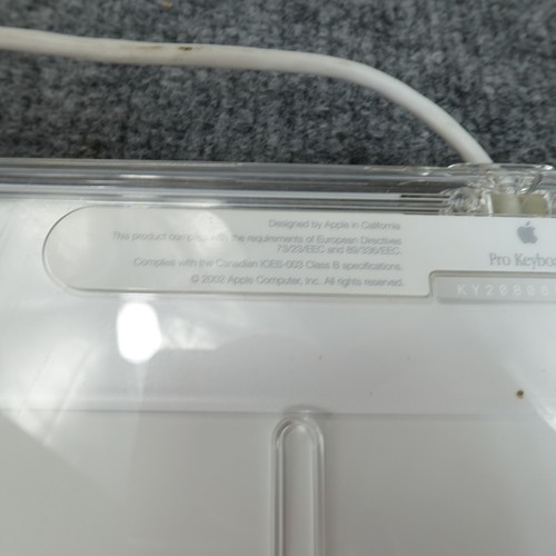 Apple Keyboard USB Wired M7803 Pro White Clear Tested Working Clean W/ Pro Mouse - Picture 10 of 15