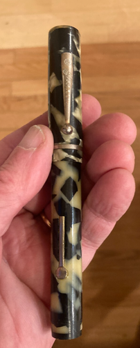 Vintage Flat Top/bottom Fountain Pen Pioneer Unrestored 5 1/8" No Cracks/Chips - Picture 2 of 14