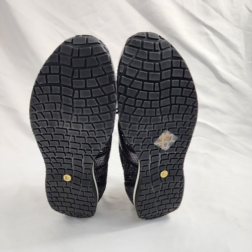 LUCIANO PADOVAN Black Sparkle Bling Sneakers Shoes Womens Size 8.5 New Flats - Picture 18 of 19