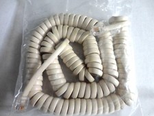 20 pcs. 15 Foot Telephone Modular Coiled Handset Cord, Ivory