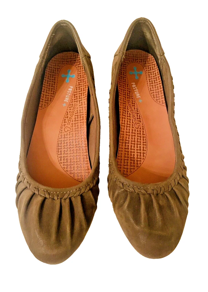 Baretraps Posture Norma Ballet Flats Shoes Women's 7 M Olive Green Vegan Suede - Image 2 of 4