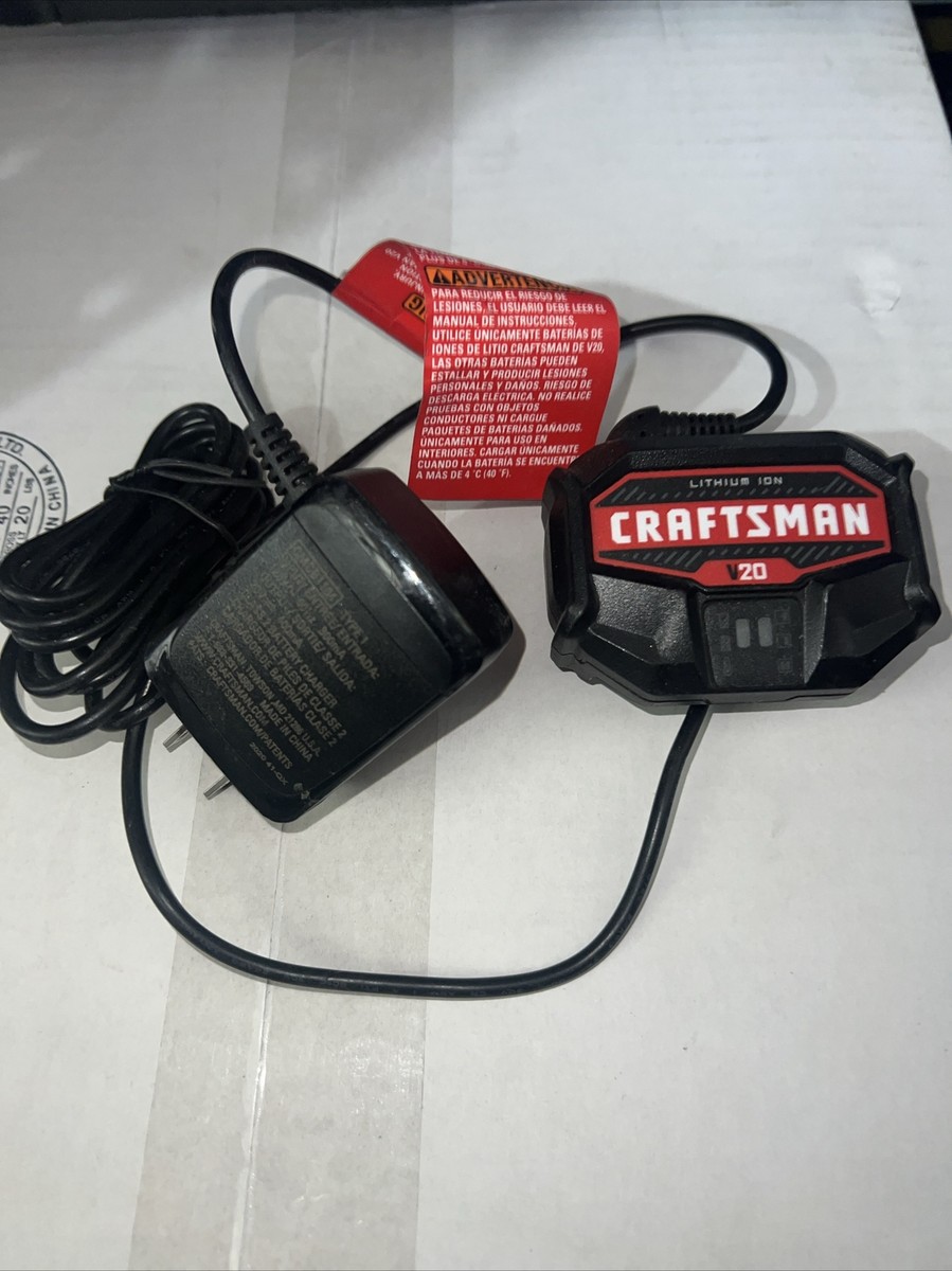 Craftsman V20 Battery Charger CMCB1104 Open Lithium Ion 20v 20
