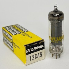 (1) Tested Sylvania 12CA5 Tube with Box Date Code DEA NR 12CA5 Beam Power Tube