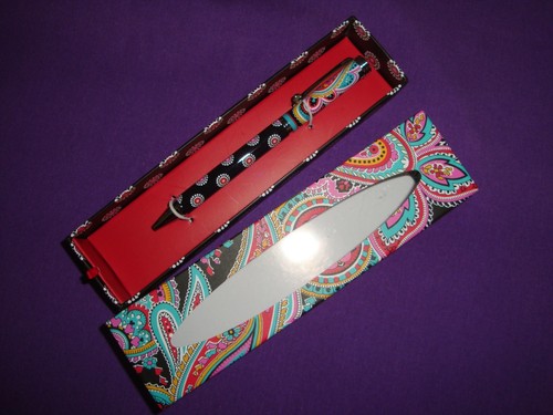 Vera Bradley Pariser Paisley Kugelschreiber Tintenschreiber Neu im Karton - Bild 2 von 2