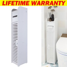 Bathroom Cabinet Cupboard Wooden Towel Toilet Paper Storage Single Door Shelf 