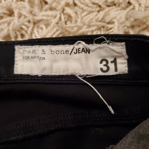 Rag & Bone Black Skinny Stretch Ankle Jeans Size 31 - Picture 4 of 7