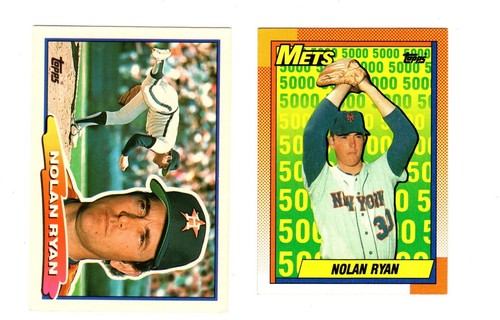 Lotto 11 carte da baseball vintage Nolan Ryan 1981-1990 Topps K-Mart - Foto 4 di 5