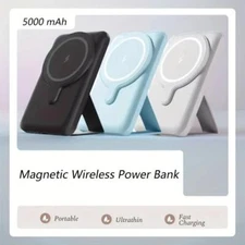 Portable Magsafe Charger Power Bank 5000mAh Battery w/ Stand iPhone 16 15 14 US