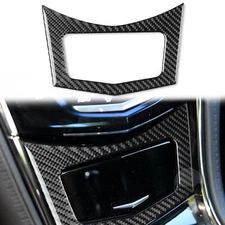 Console Storage Box Frame Cover For Cadillac ATS ATSL 2013-19 Real Carbon Fiber