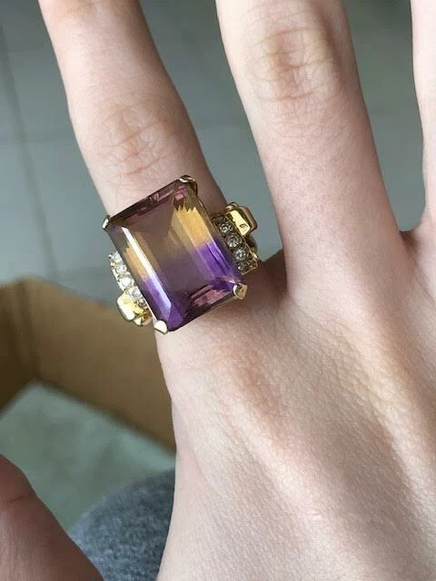 Vintage ametrine ring deals