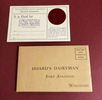 c. 1944 Hoard's Dairyman Dairy Cow Fort Atkinson,Wisconsin Advertising Ephemera