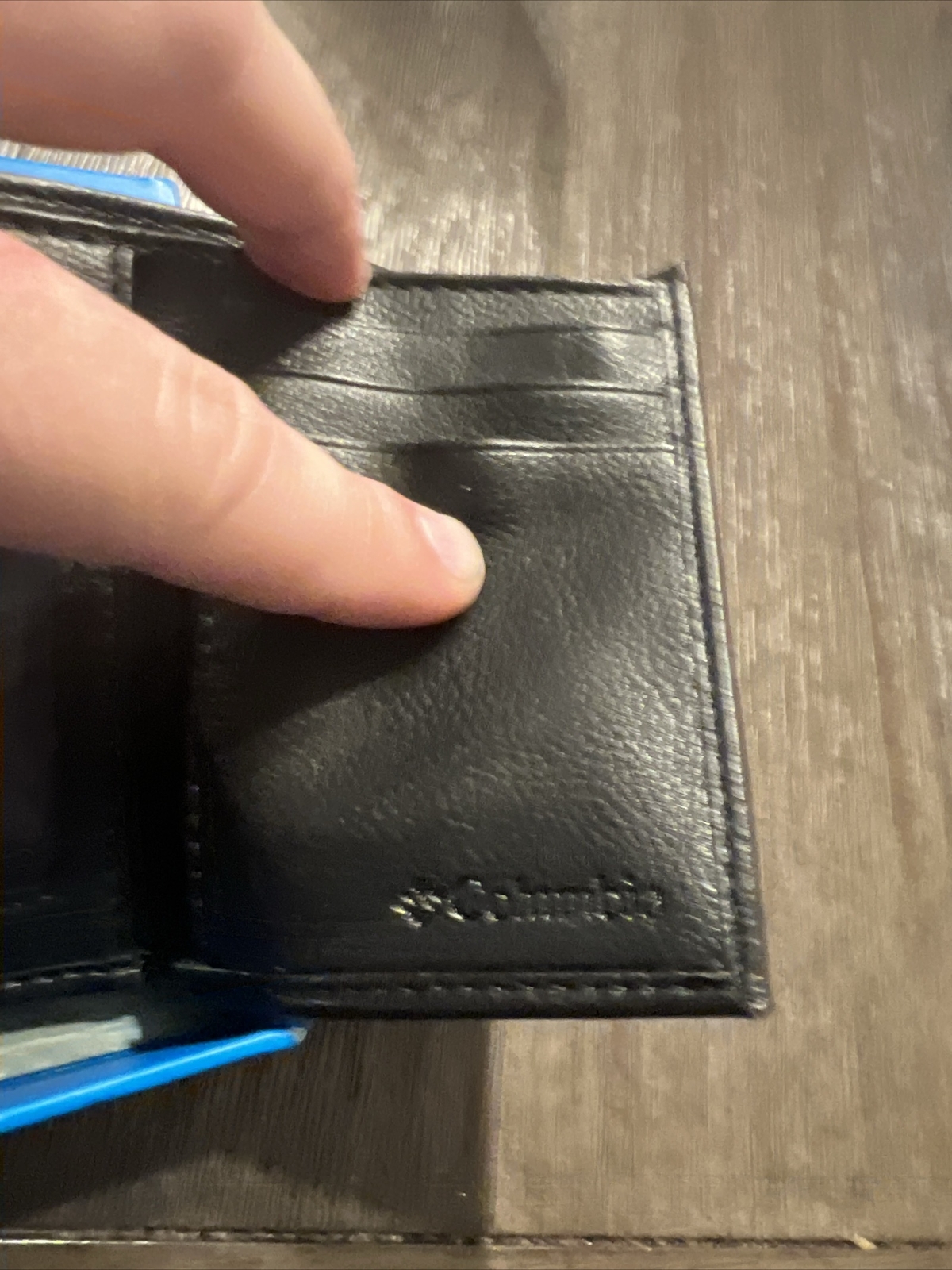 Columbia Mens RFID Blocking Security Leather Wallet Black 31co1169 