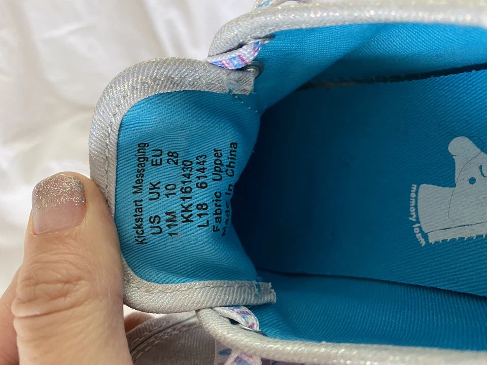 Nueva Zapatilla Keds Kickstart para Niños 11 Niño Pequeño/Niño Grande, Gris Plateado, Unicornio Foto 4 de 4