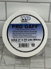WHITE GAFFERS TAPE 2" x 55 yd Roll - Pro Gaff