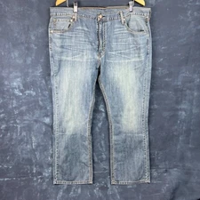 Levis 527 Mens Jeans 42 x 30 Blue Slim Fit Bootcut Leg