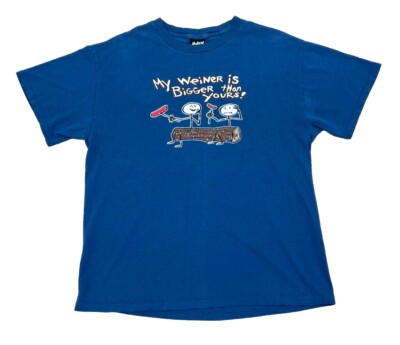 Vintage Y2K Hybrid Tees My Weiner Is Bigger Than Yours T Vintage Y2K Hybrid Tees My Weiner Is Bigger Than Yours T