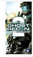 Ghost Recon 2 Warfighter PSP MANUAL ONLY Insert Authentic