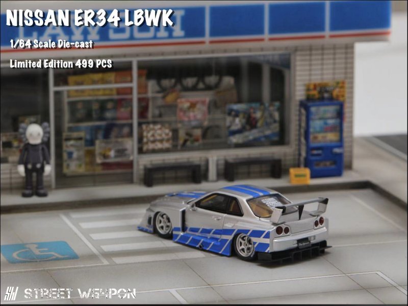NISSAN Skyline ER34 - LBWK - Fast & Furious - silver / blue