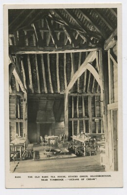 The Old Barn Teehaus Aktien grün Hildenborough Kent Echtfoto Postkarte J2